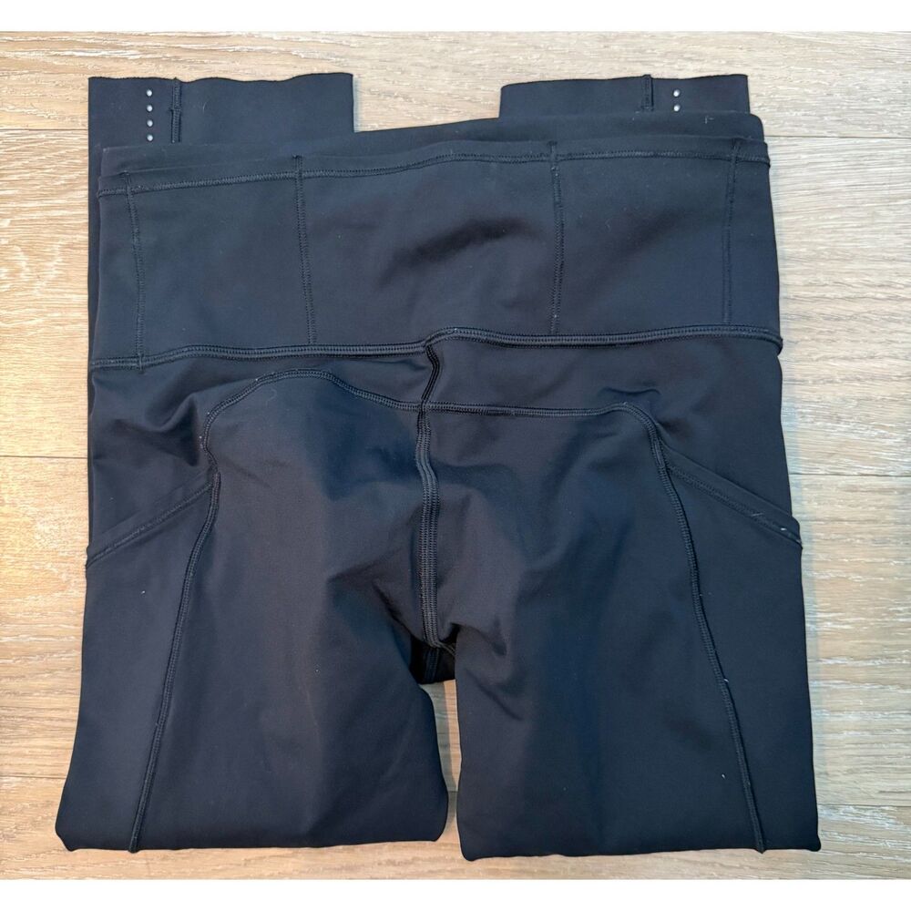 Lululemon Black Cropped Leggings Size 4 - Picture 3 of 6